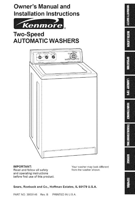 Want a copy for yourself Download or print a free copy of the user manual below. . Kenmore 80 series washer repair manual pdf